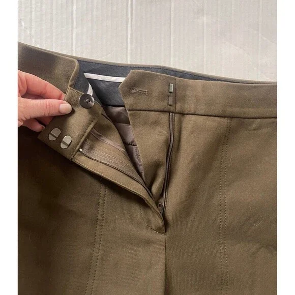 Ann Taylor Wide Leg Green Pants Size 6 - Picture 4 of 8